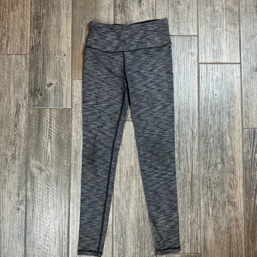 Victoria Sport Knockout Gray Heathered Workout Leggings‎ Womens Medium Long Gym